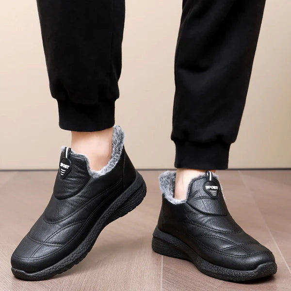 Zapatos de cuero abrigados para hombre